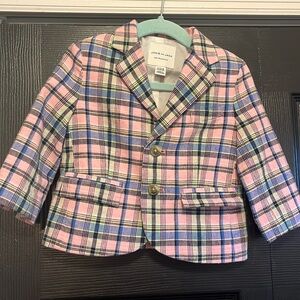 Janie & Jack toddler 12-18 month sport coat suit coat blazer EUC plaid